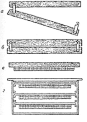  Das Schema der Vorrichtungen zum Brüten von Bienen