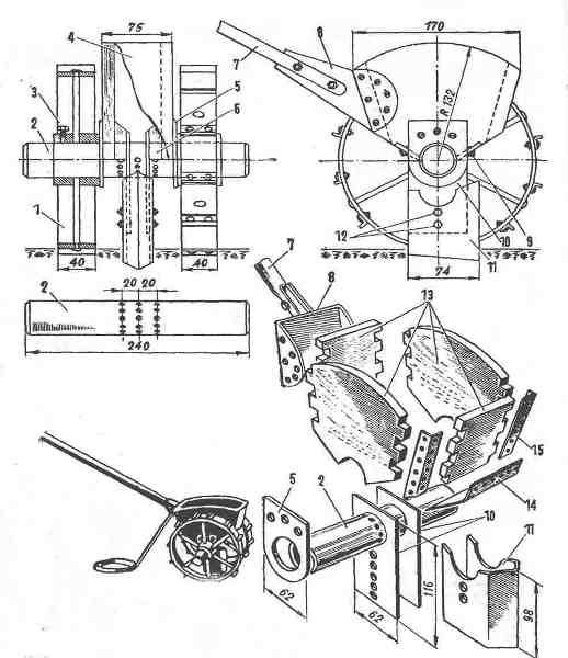  Sämaschine für Motoblock zeichnen