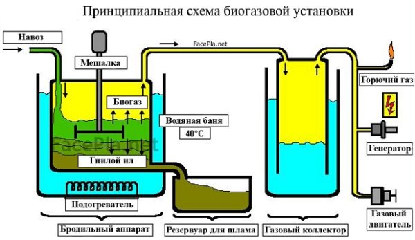  Diagramm eines Biogasreaktors